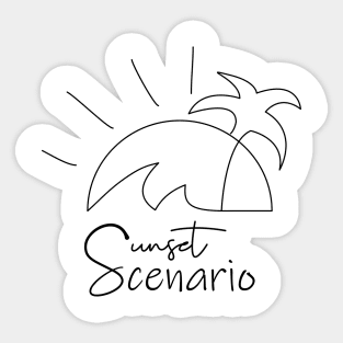 sunset scenario Sticker